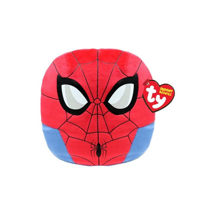 TY Squishy Beanie Spiderman (20 cm, Blu, Rosso)