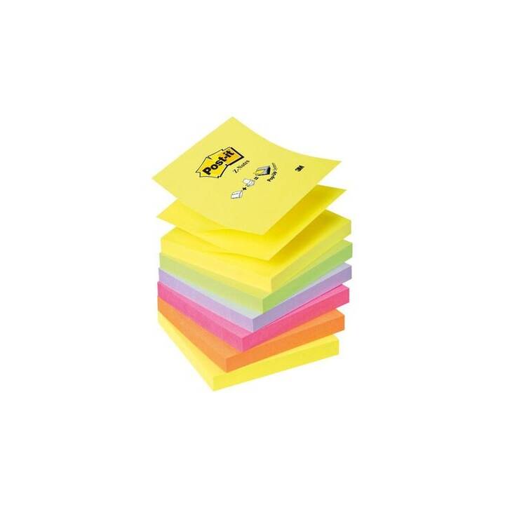 3M Notes autocollantes 76x76 (6 x 100 feuille, Multicolore)