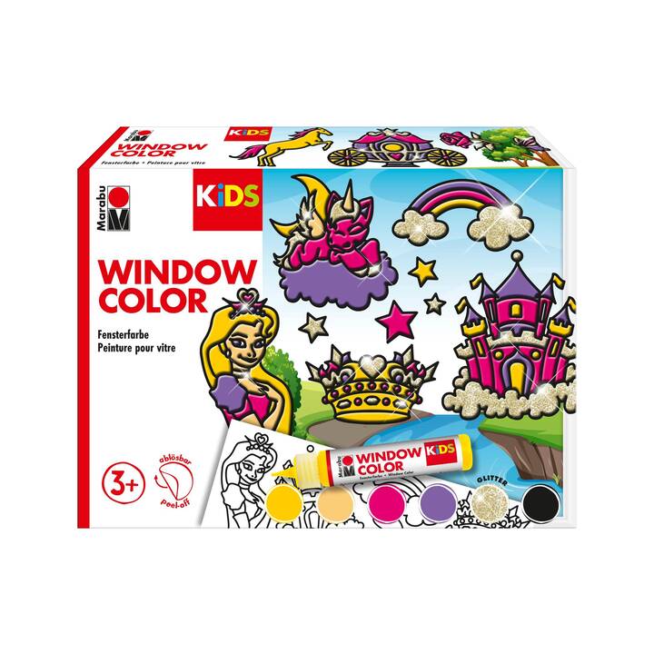 MARABU Couleur de la fenêtre Kids Color Set (6 x 25 ml, Multicolore)