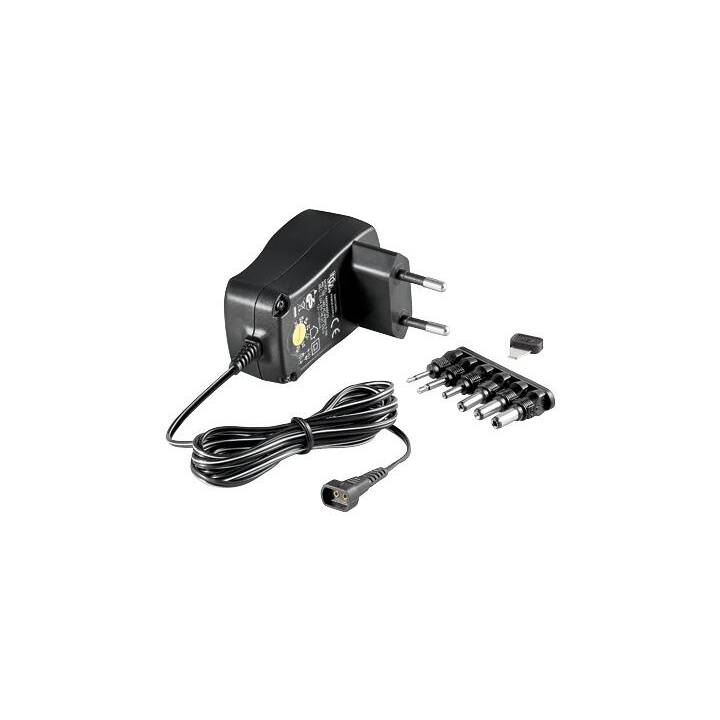 GOOBAY Netzteil 3 V - 12 V Universal (Eurostecker, Typ C, 1.8 m, Schwarz)