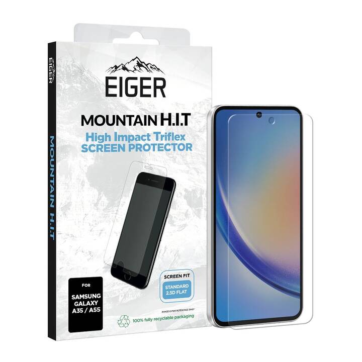 EIGER Displayschutzglas Impact Triflex (Galaxy A35, Galaxy A55)