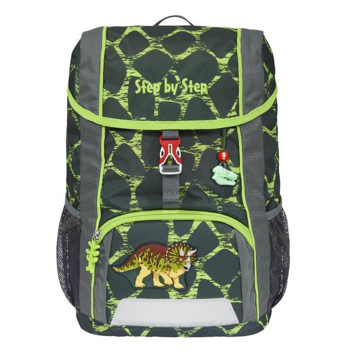 STEP BY STEP Kindergartenrucksack Kid Dino Tres (13 l, Grau, Grün)