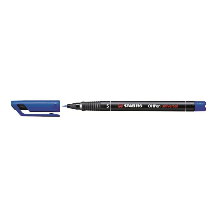 STABILO Marqueur permanent OHP Pen (Bleu, 1 pièce)