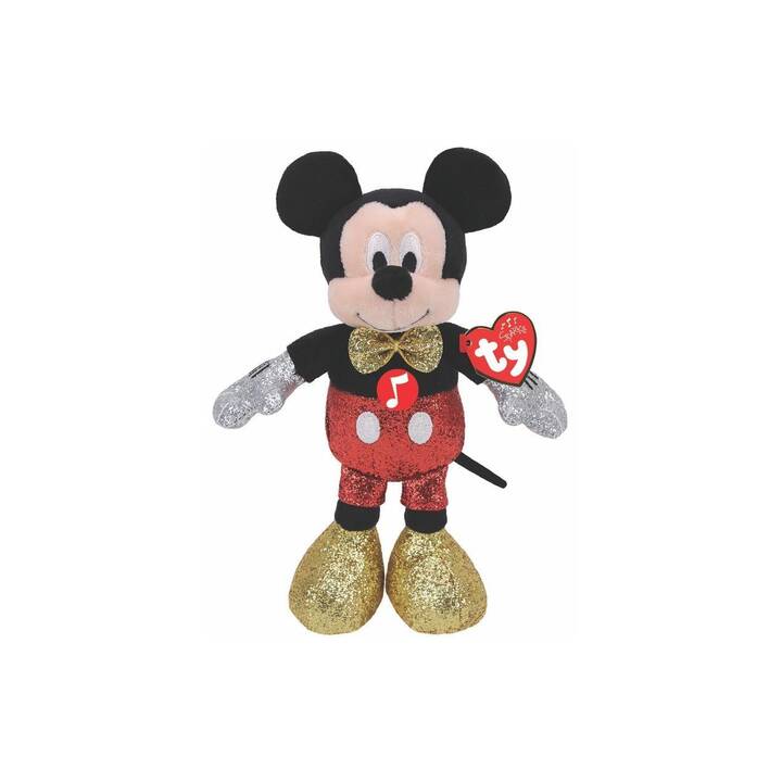 TY Mickey Mouse (15 cm, Schwarz, Gold, Rot)