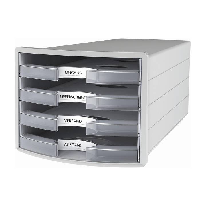 HAN Büroschubladenbox Impuls (A4, C4, Transparent)