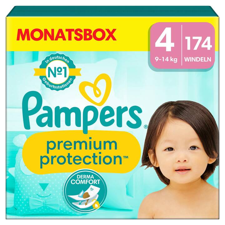 PAMPERS Premium Protection 4 (Monatsbox, 174 Stück)