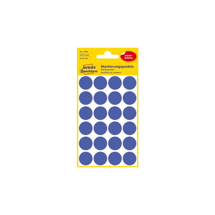 AVERY ZWECKFORM Etiketten 18 mm (Blau)