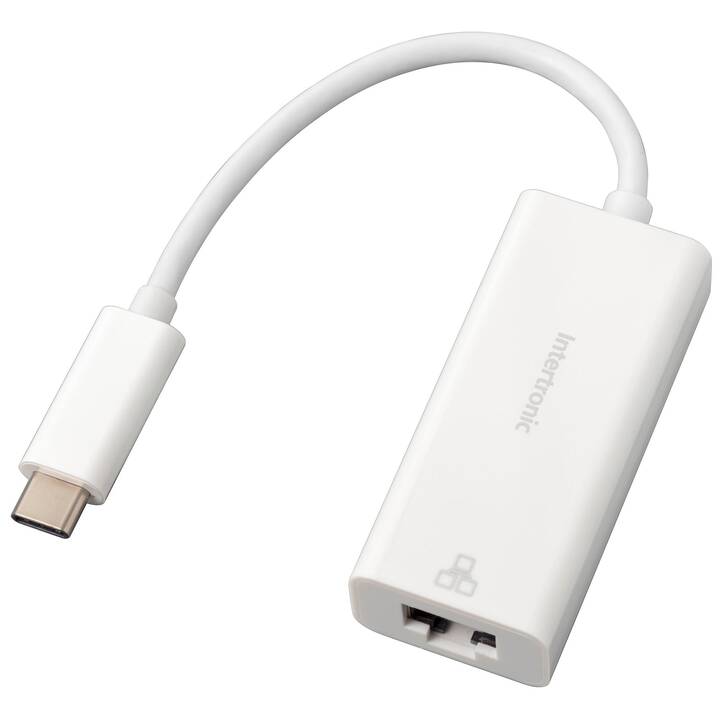 INTERTRONIC USB-C zu RJ45 Adapter (USB-C, RJ-45, 0.1 m)