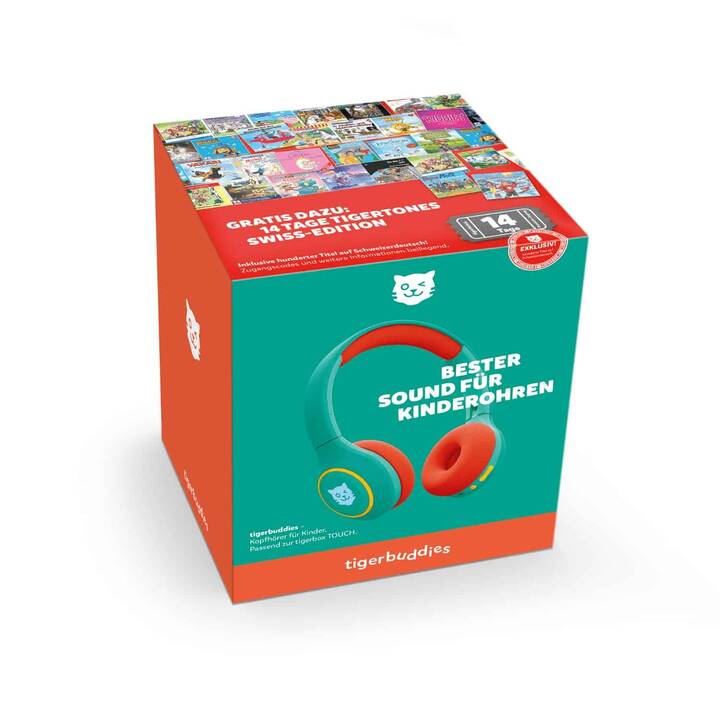 TIGERMEDIA Funky Casque d'écoute pour enfants (Orange, Vert)