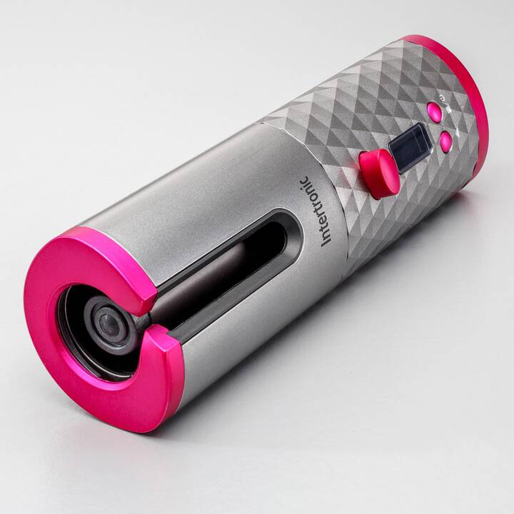 INTERTRONIC Fer à friser sans fil (Argent, Pink)