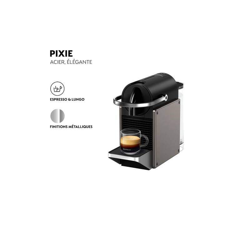 KRUPS Pixie Redesign Titan (Nespresso, Argent, Gris)