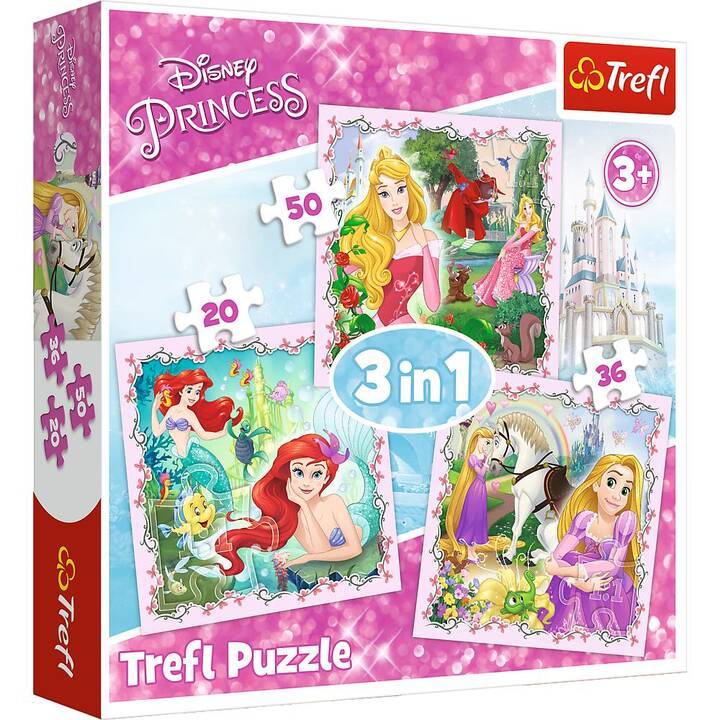 TREFL Princess Puzzle (3 x 20 x, 50 x, 36 x)