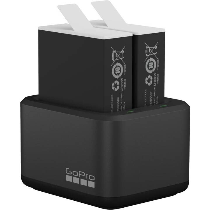 GOPRO Dual Battery Charger + Enduro Ersatzakku (Schwarz)