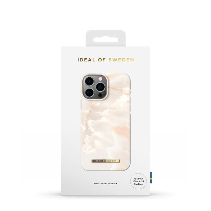 IDEAL OF SWEDEN Backcover Rose Pearl Marble (iPhone 14 Pro Max, Marmo, Albicocco, Bianco)
