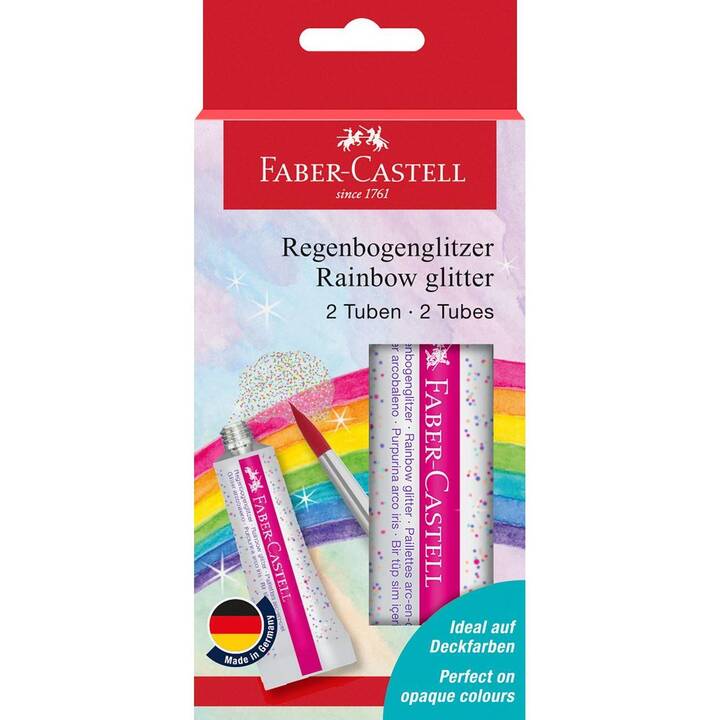 FABER-CASTELL Vernice creativa Regenbogen (2 x 12 ml, Multicolore)