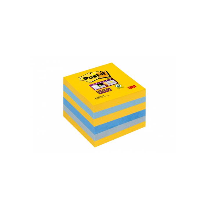 POST-IT Haftnotizen Super Sticky New York (6 x 90 Blatt, Gelb, Hellblau, Blau)