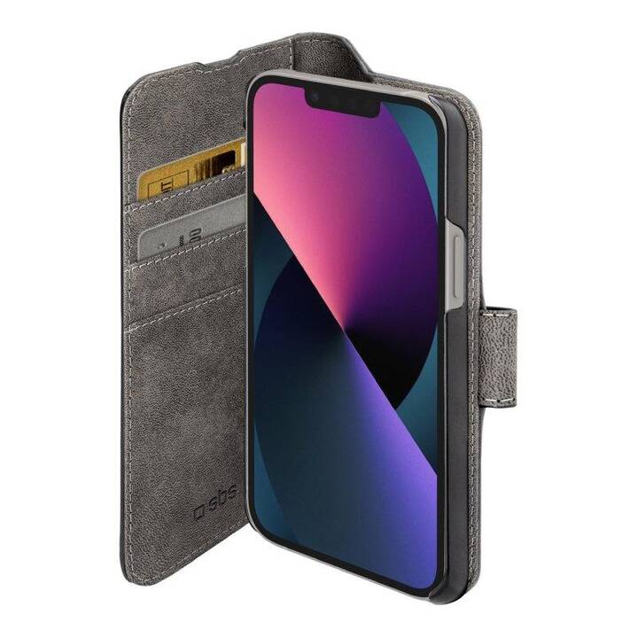 SBS Flipcover Book Case Wallet (iPhone 14 Plus, Schwarz)