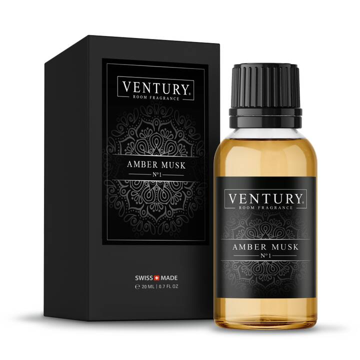 VENTURY Olio di profumo del dispositivo Amber Musk N°1 (Legno ambrato, Sandalo, Muschio)