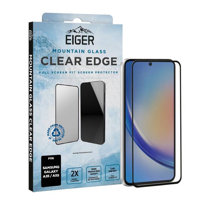 EIGER Verre de protection d'écran Clear EDGE (Galaxy A35, Galaxy A55)