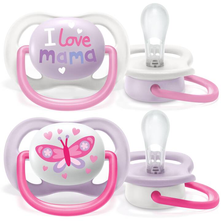 PHILIPS AVENT Nuggi Ultra Air (Lila, Rosa, Weiss, 0 M - 6 M)