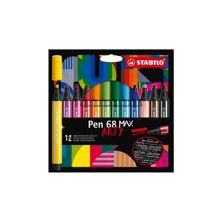 STABILO MAX Arty Crayon feutre (Multicolore, 12 pièce)