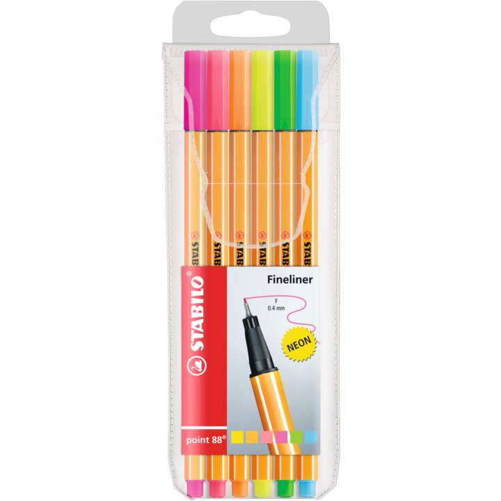 STABILO Penna a fibra (Multicolore, 6 pezzo)