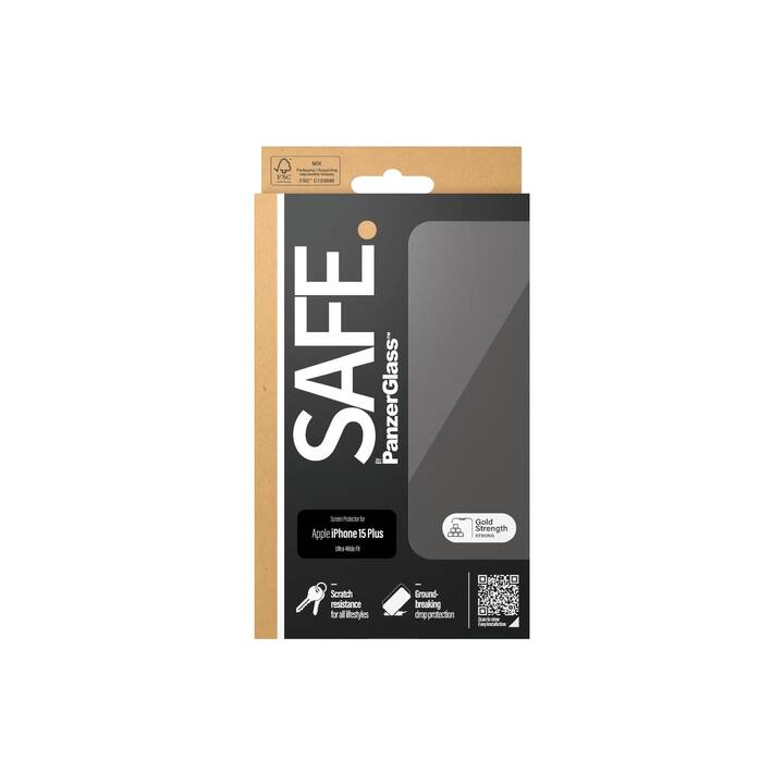 SAFE. Verre de protection d'écran Ultra Wide Fit (iPhone 15 Plus, 1 pièce)