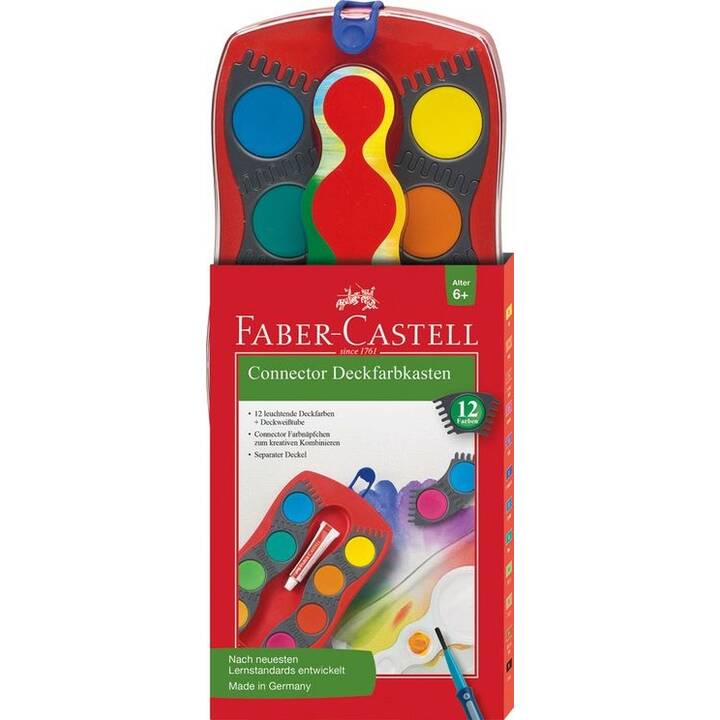 FABER-CASTELL Wasserfarbe Connector Set (12 Stück, Mehrfarbig)