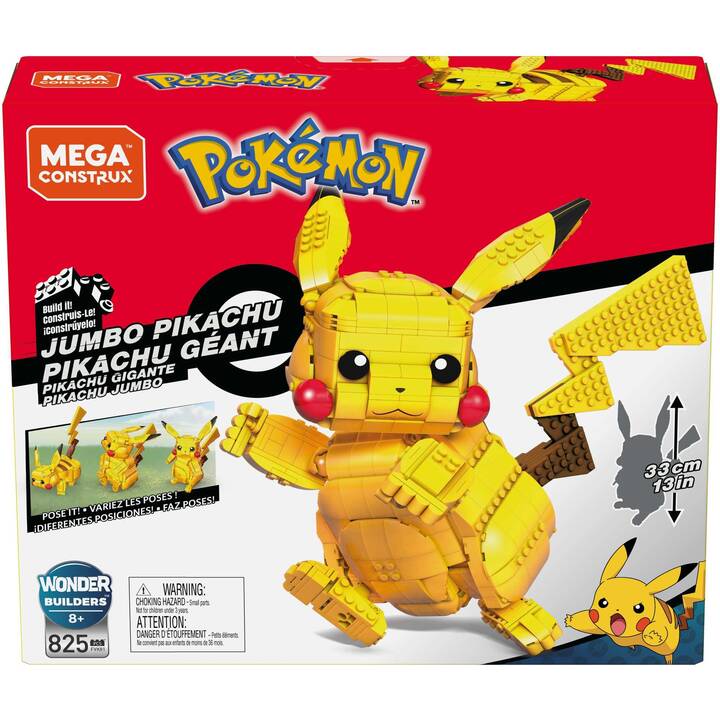 MEGA CONSTRUX Mega Construx Pokémon Jumbo Pikachu (825 pièce)