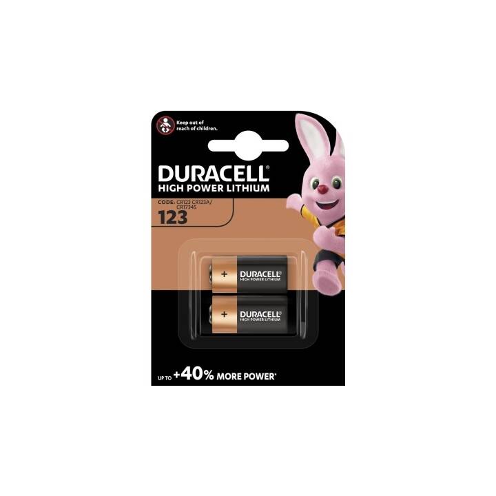 DURACELL Ultra Batterie (CR123A, 2 pièce)