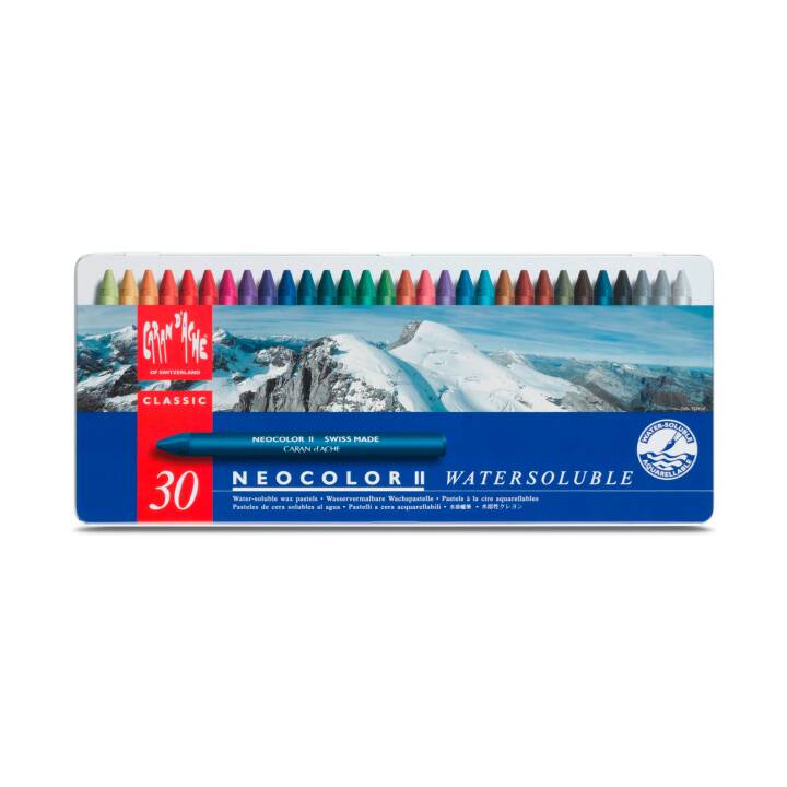 CARAN D'ACHE Wachsmalstifte Neocolor II (30 Stück)