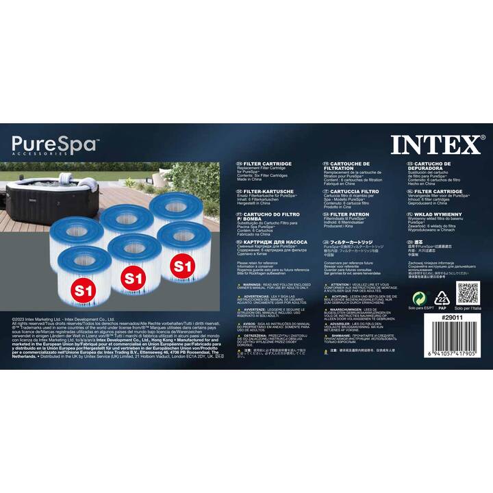 INTEX Cartuccia filtro (10.8 mm, S1)