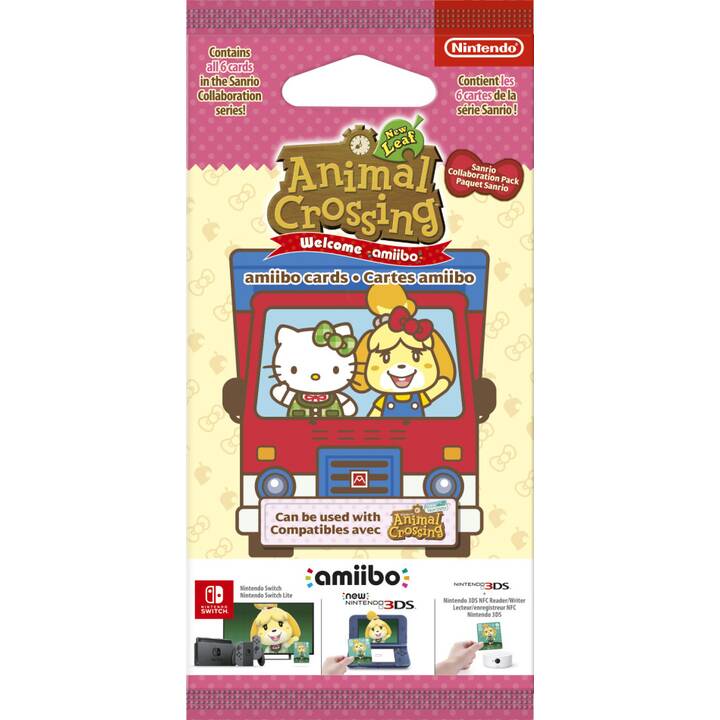 NINTENDO amiibo Cards Pack Animal Crossing: New Leaf + Sanrio Pedine (Nintendo Switch Lite, Nintendo 3DS, Nintendo Switch, Multicolore)