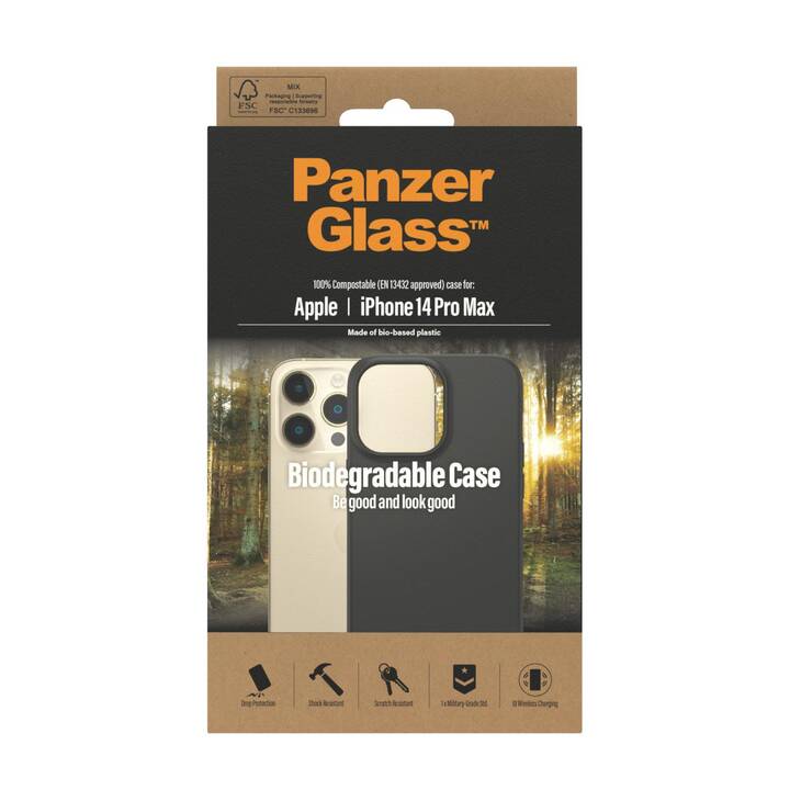 PANZERGLASS Backcover Biodegradable (iPhone 14 Pro Max, Black)