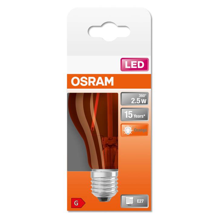 LEDVANCE Ampoule LED Star Décor Orange (E27, 2.5 W)