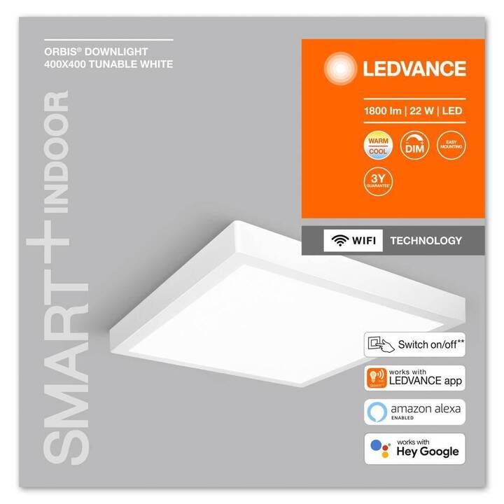 LEDVANCE Deckenleuchte Smart+ Orbis Downlight Surface (Weiss)