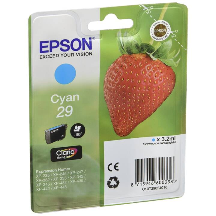 EPSON T29824012 (Cyan, 1 pièce)