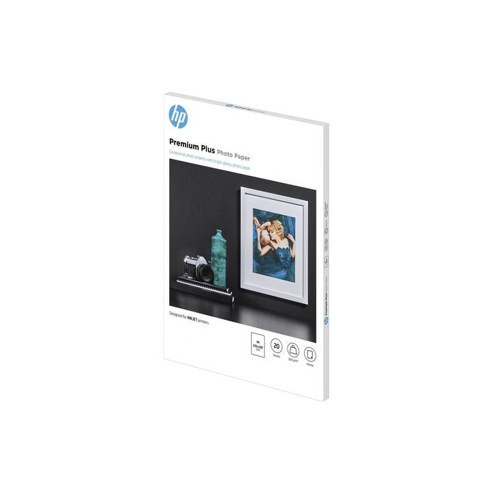HP Premium Plus Fotopapier (20 Blatt, A4, 300 g/m2)