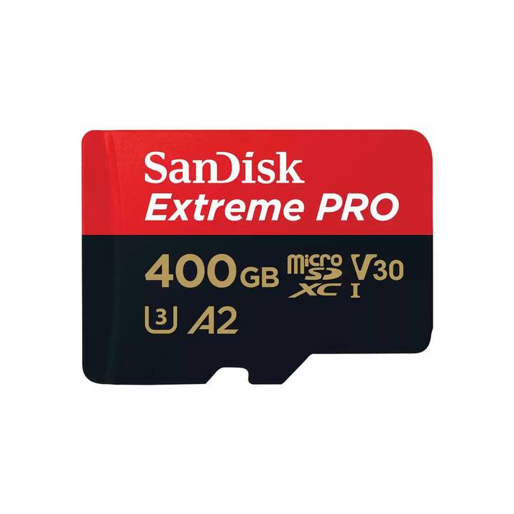 SANDISK MicroSDXC Extreme PRO (Class 10, A2, Video Class 30, 400 GB, 200 MB/s)