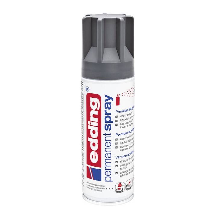 EDDING Spray de couleur 5200 (200 ml, Gris, Anthracite)