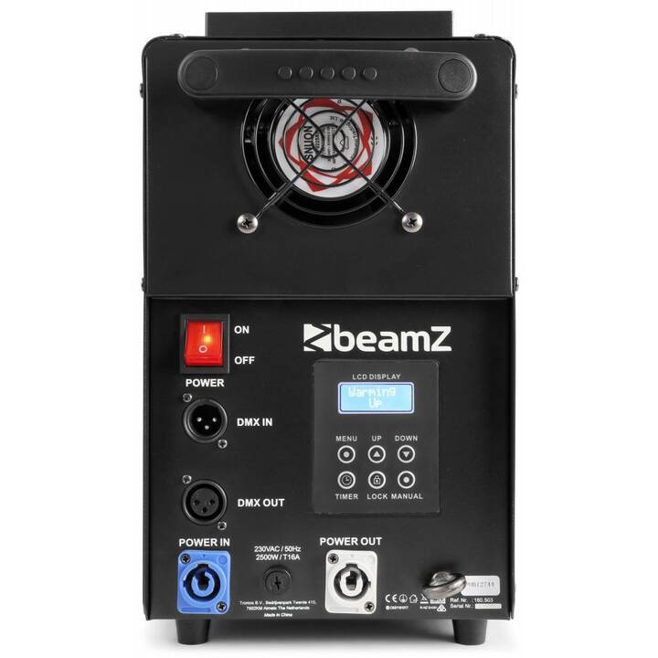 BEAMZ S2500 Nebelmaschine (3.5 l, 2500 W, Schwarz)