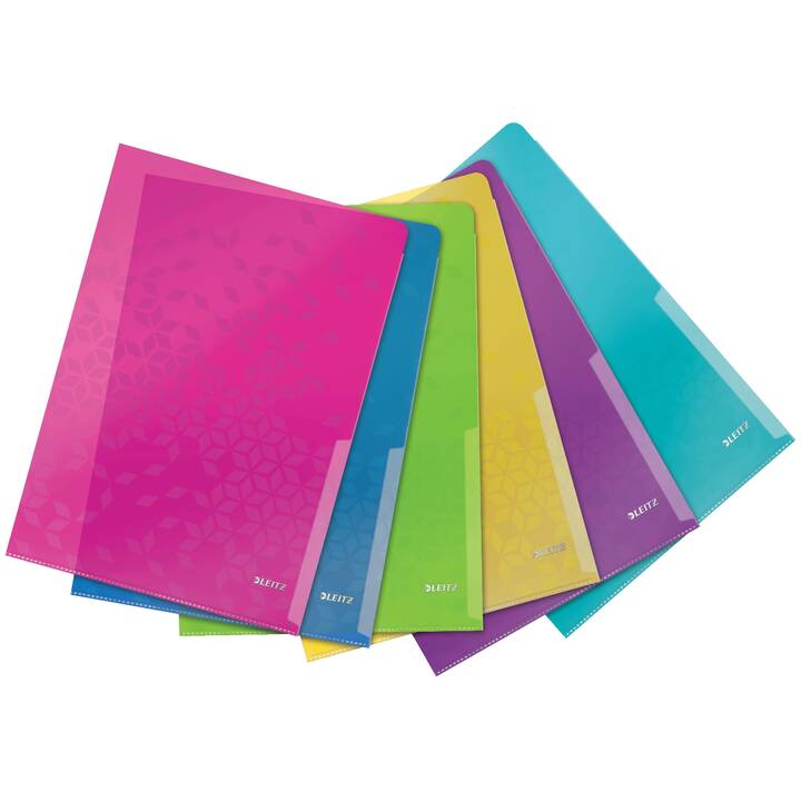 LEITZ Cartellina trasparente WOW (Colori assortiti, A4, 6 pezzo)