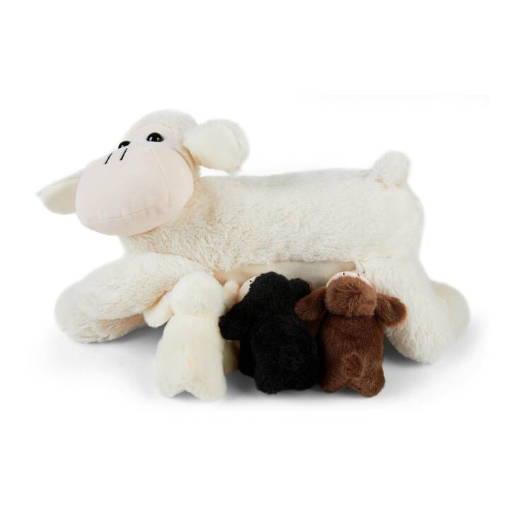 MAMANIMALS Mama Sheep & Babys (15 cm, Bianco)