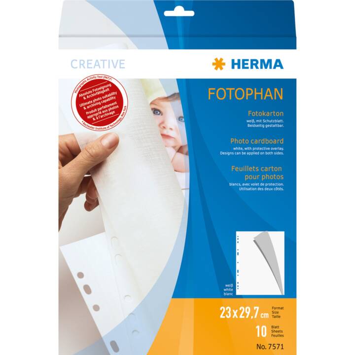HERMA Carton (Blanc, A4, 10 pièce)