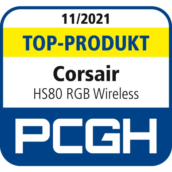 CORSAIR Casque micro de jeu HS80 RGB Wireless (On-Ear)