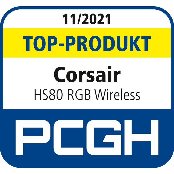 CORSAIR Cuffia da gioco HS80 RGB Wireless (On-Ear)