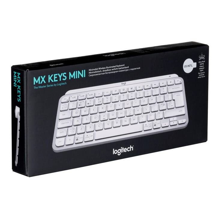 LOGITECH MX Keys Mini (Funk (RF), Bluetooth, USB, USA, Kabellos)