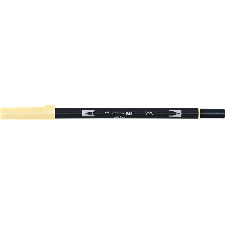 TOMBOW Dual Brush ABT 990 Crayon feutre (Jaune sable, 1 pièce)