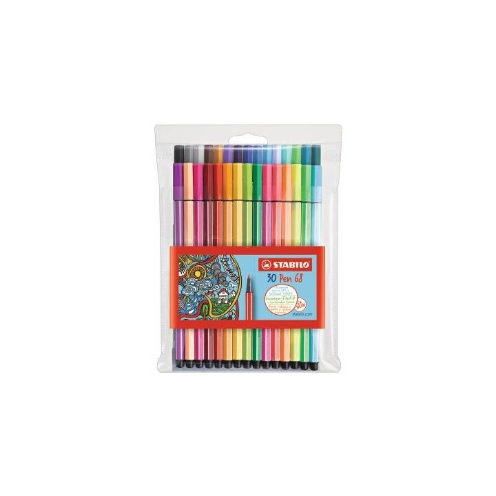STABILO Crayon feutre (Multicolore, 30 pièce)