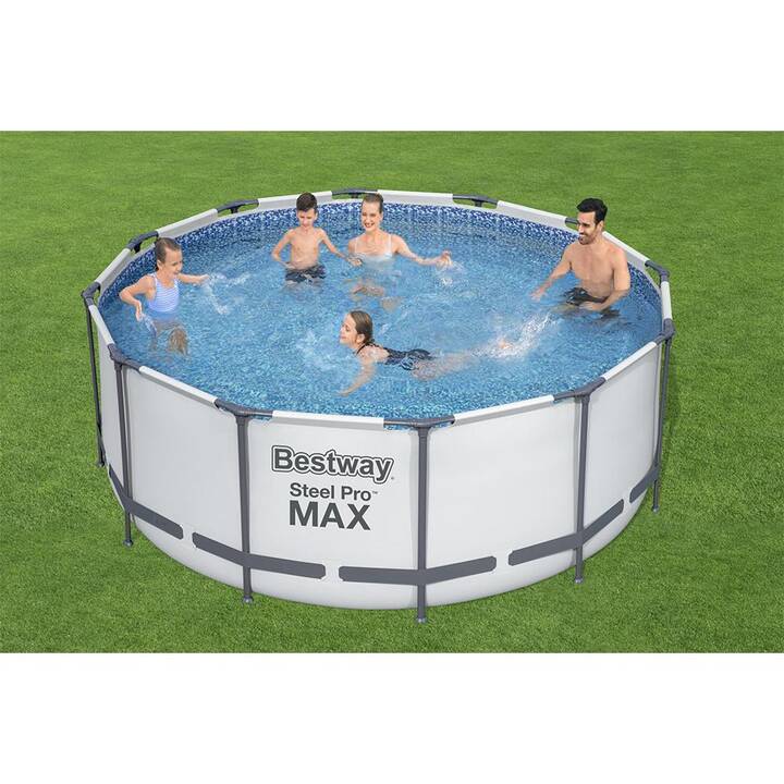 BESTWAY Piscina fuori terra con struttura tubolare in acciaio Steel Pro Max (366 cm x 122 cm)